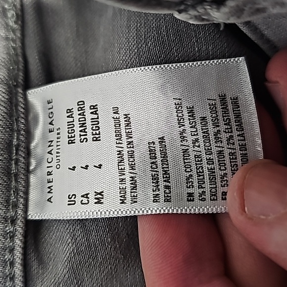 American Eagle next level stretch size 4 gray high rise jeggings - Picture 8 of 8